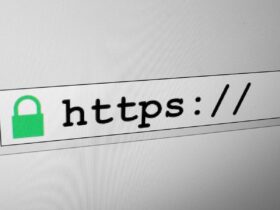 Barra degli indirizzi di un browser con il lucchetto e il prefisso https di una connessione cifrata