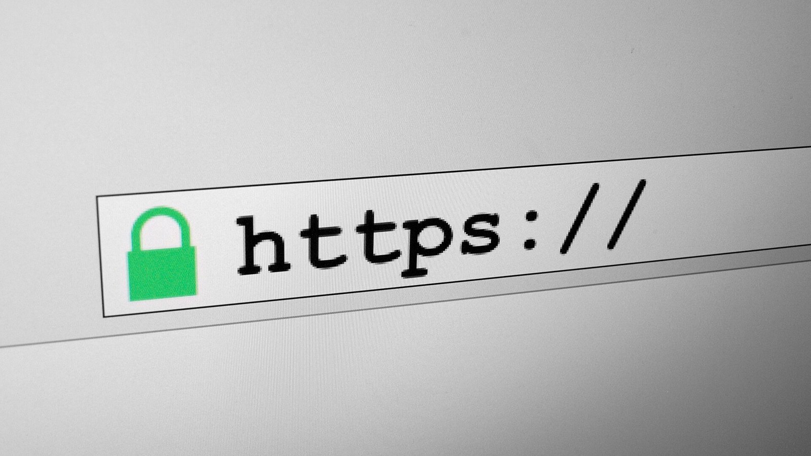 Barra degli indirizzi di un browser con il lucchetto e il prefisso https di una connessione cifrata