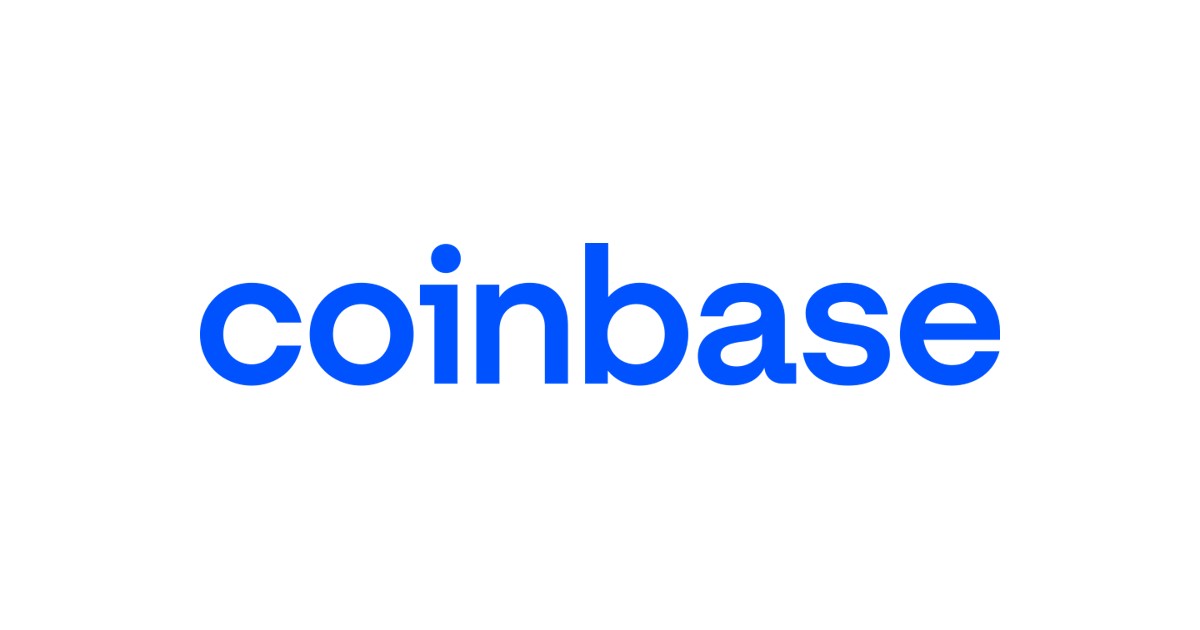 Il logo di Coinbase, exchange di criptovalute statunitense