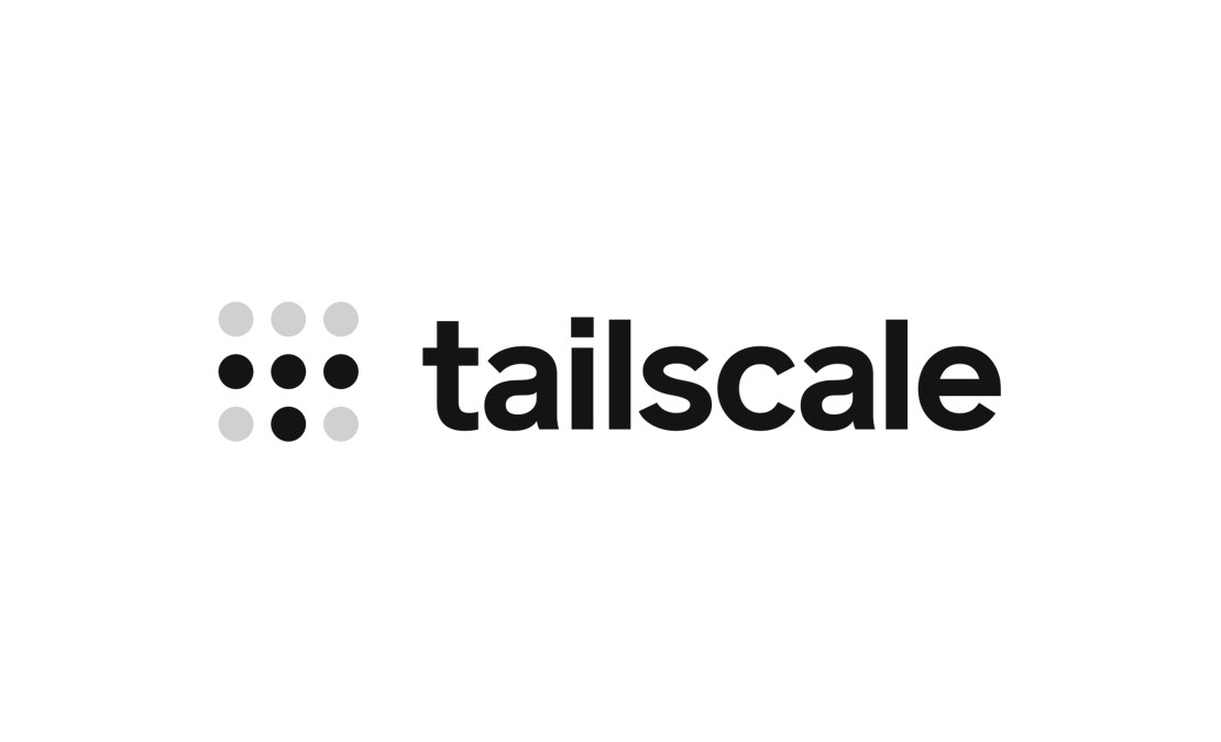 Logo ufficiale di Tailscale, servizio di rete privata usato per l'accesso remoto ai server