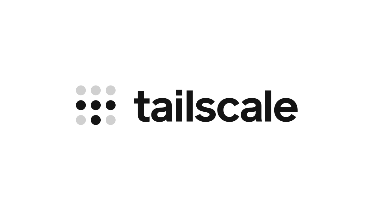 Logo ufficiale di Tailscale, servizio di rete privata usato per l'accesso remoto ai server
